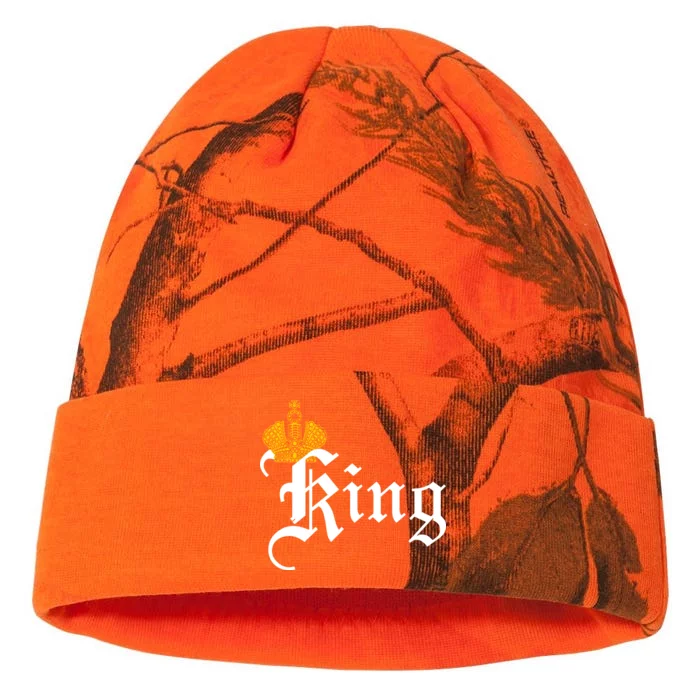 King Crown Old English Logo Kati - 12in Camo Beanie