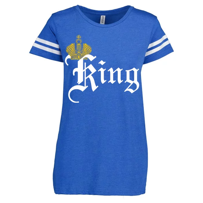 King Crown Old English Logo Enza Ladies Jersey Football T-Shirt