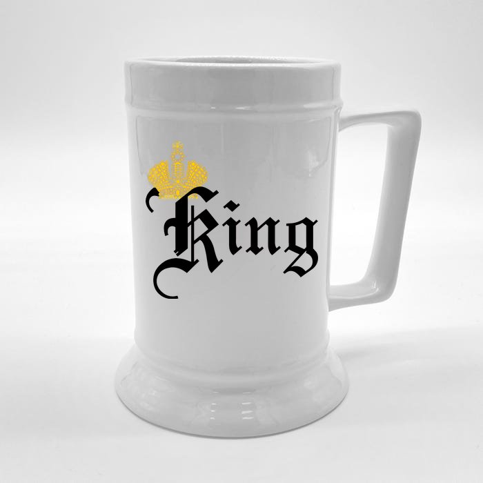 King Crown Old English Logo Front & Back Beer Stein