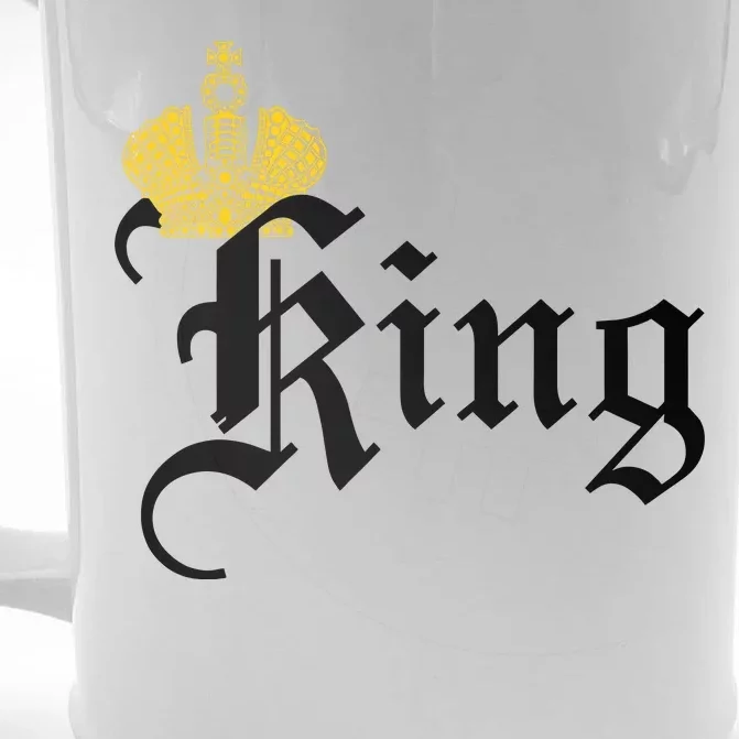 King Crown Old English Logo Front & Back Beer Stein