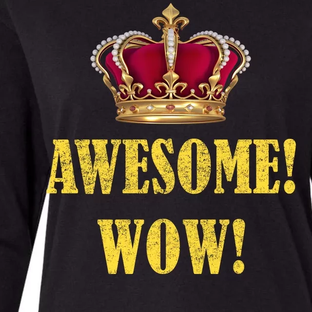 King George Awesome Wow Found Father Hamilton Womens Cotton Relaxed Long Sleeve T-Shirt