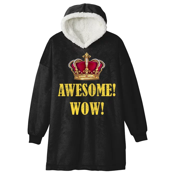 King George Awesome Wow Found Father Hamilton Hooded Wearable Blanket