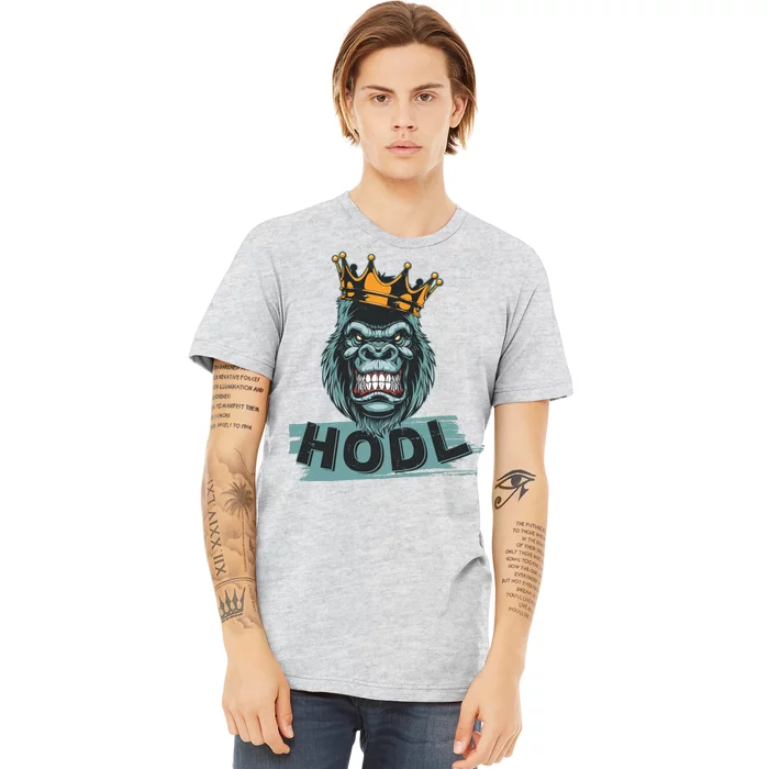 King Gorilla Apes HODL Wall Street Stock Market Premium T-Shirt