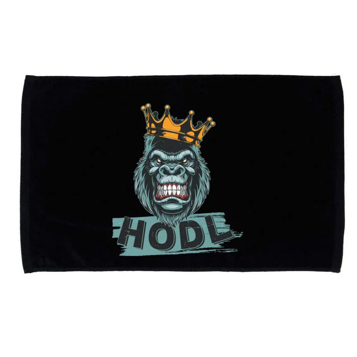 King Gorilla Apes HODL Wall Street Stock Market Microfiber Hand Towel