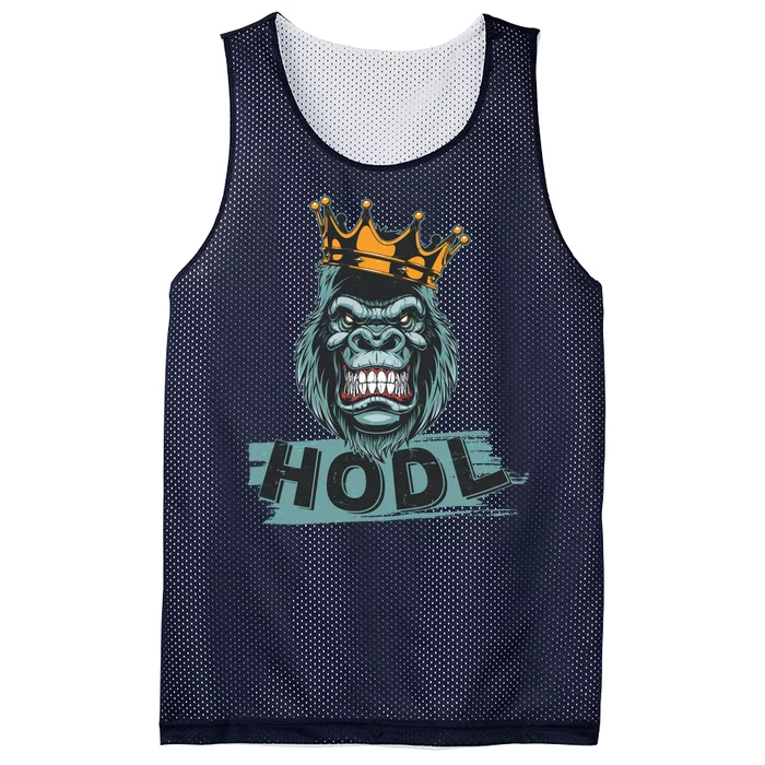 King Gorilla Apes HODL Wall Street Stock Market Mesh Reversible Basketball Jersey Tank