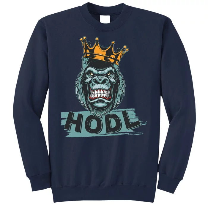 King Gorilla Apes HODL Wall Street Stock Market Tall Sweatshirt