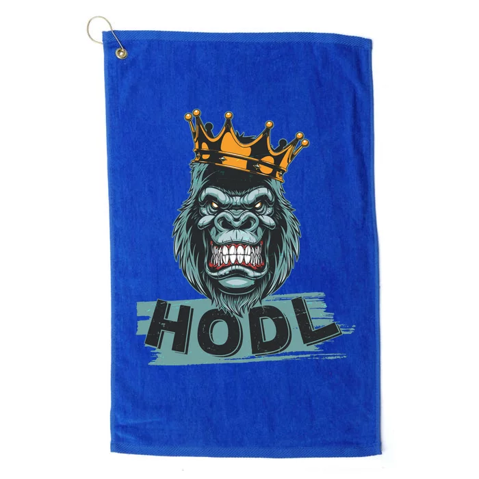 King Gorilla Apes HODL Wall Street Stock Market Platinum Collection Golf Towel