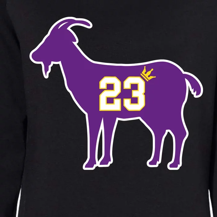 King LA Bron The Goat 23 Basketball Womens California Wash Sweatshirt