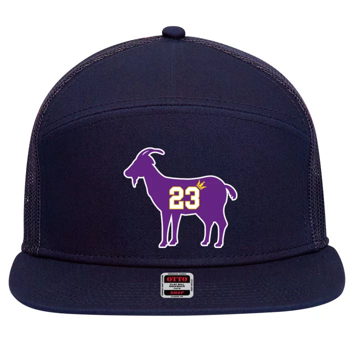 King LA Bron The Goat 23 Basketball 7 Panel Mesh Trucker Snapback Hat