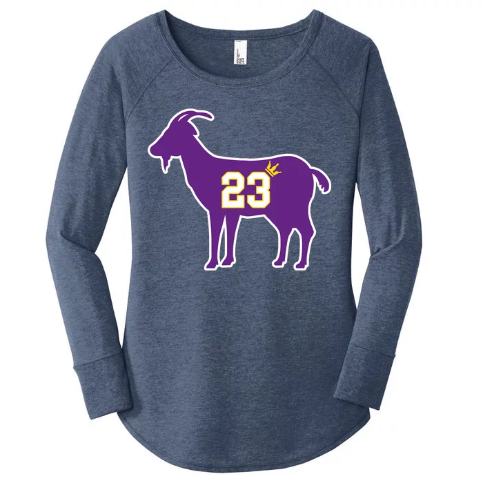 King LA Bron The Goat 23 Basketball Women's Perfect Tri Tunic Long Sleeve Shirt