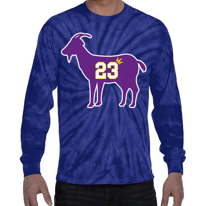 King LA Bron The Goat 23 Basketball Tie-Dye Long Sleeve Shirt