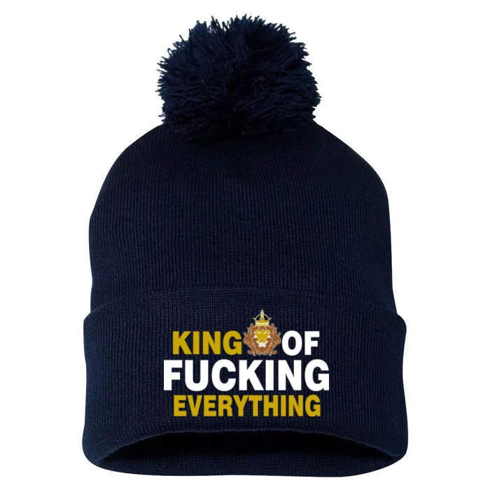 King Of Fucking Everything Pom Pom 12in Knit Beanie