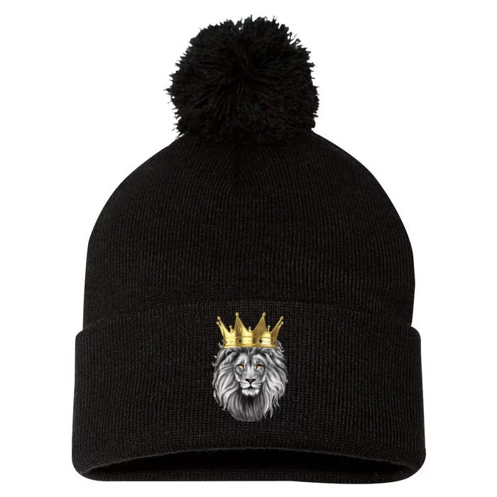 King Of Lions Pom Pom 12in Knit Beanie