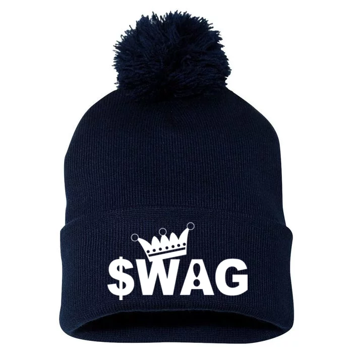 King Of Swag Pom Pom 12in Knit Beanie