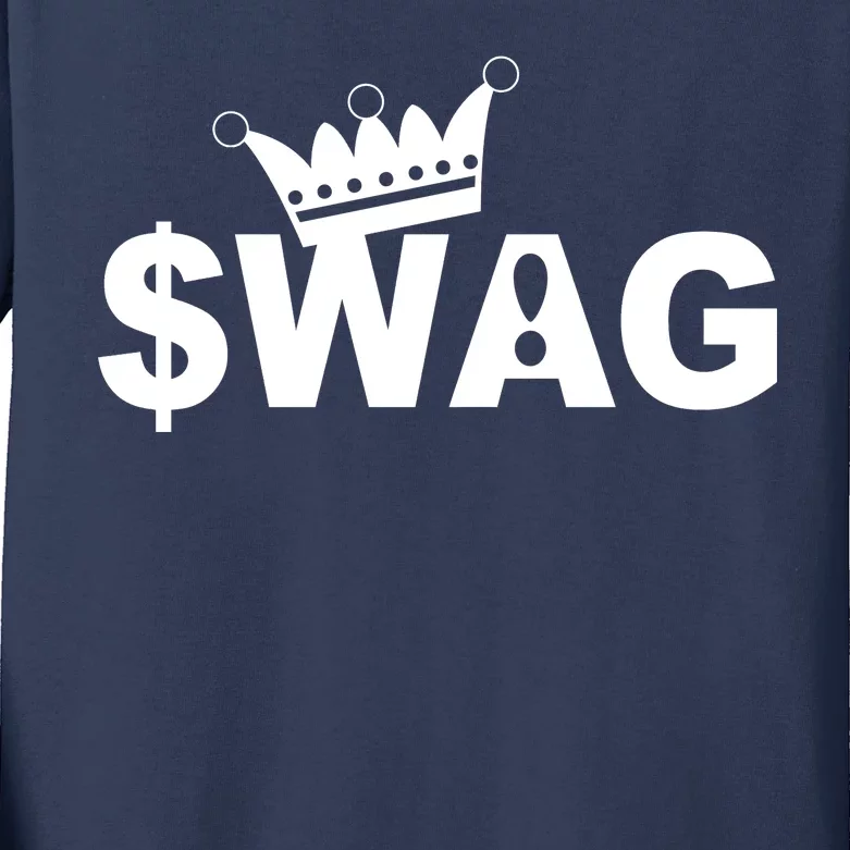 King Of Swag Kids Long Sleeve Shirt