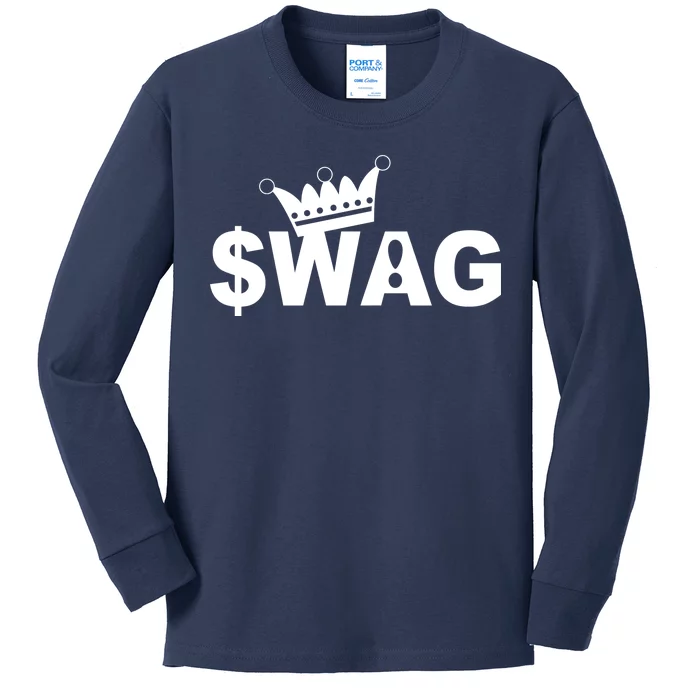 King Of Swag Kids Long Sleeve Shirt