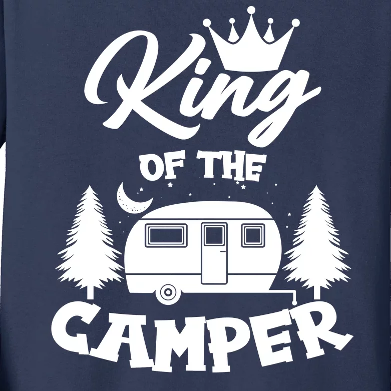 King Of The Camper Kids Long Sleeve Shirt