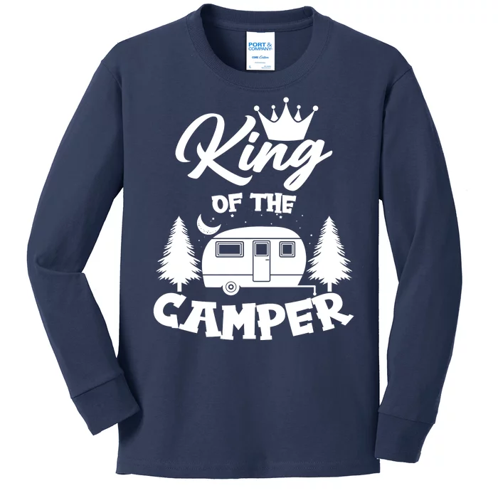 King Of The Camper Kids Long Sleeve Shirt