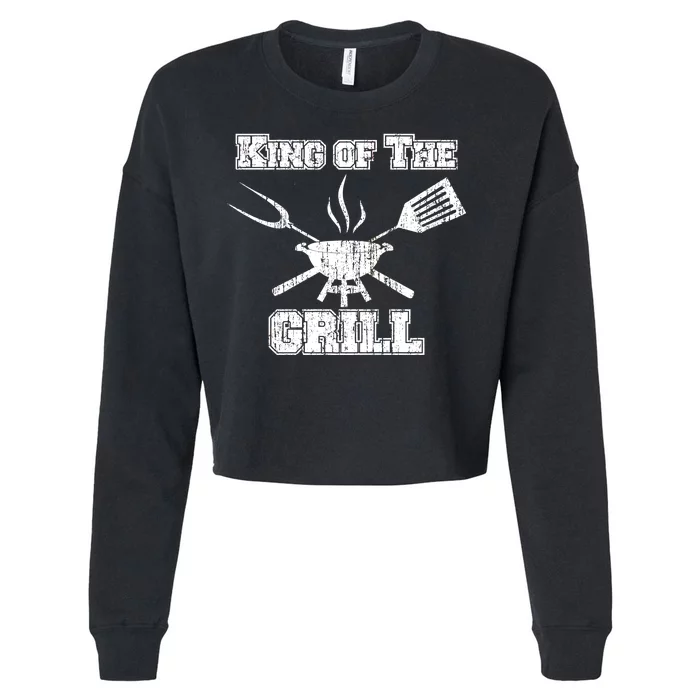 King Of The Grill Cropped Pullover Crew