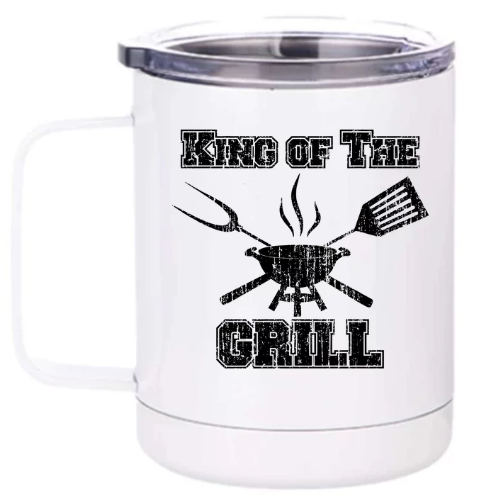 King Of The Grill Front & Back 12oz Stainless Steel Tumbler Cup