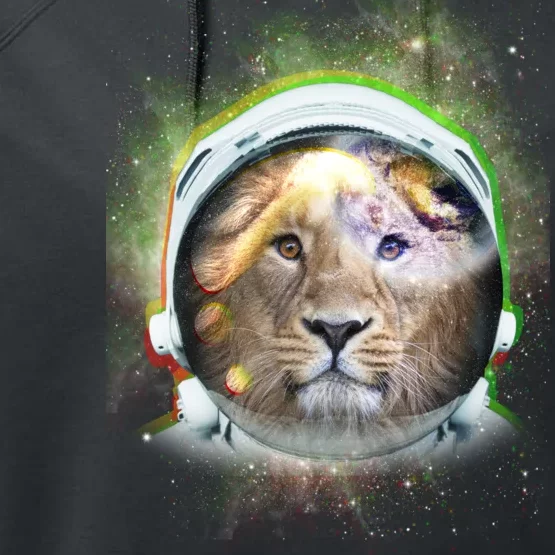 King Of The Universe Lion Space Astronaut Helmet Performance Fleece Hoodie