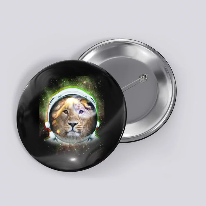 King Of The Universe Lion Space Astronaut Helmet Button