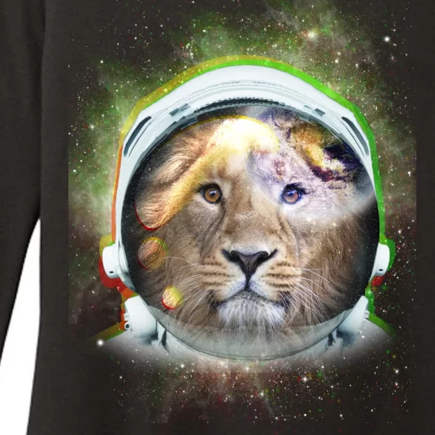 King Of The Universe Lion Space Astronaut Helmet Womens CVC Long Sleeve Shirt