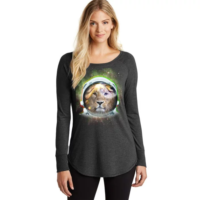 King Of The Universe Lion Space Astronaut Helmet Women's Perfect Tri Tunic Long Sleeve Shirt