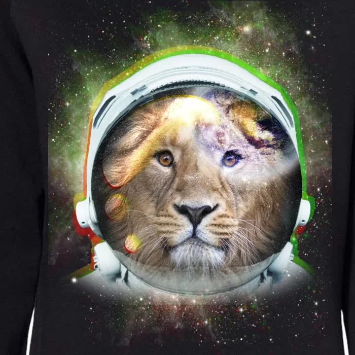 King Of The Universe Lion Space Astronaut Helmet Womens California Wash Sweatshirt