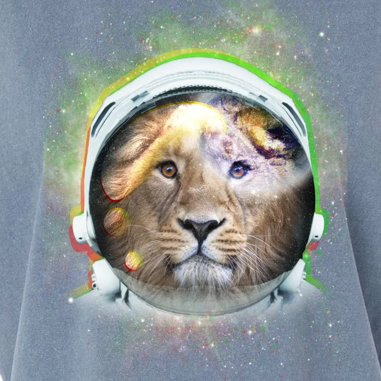 King Of The Universe Lion Space Astronaut Helmet Garment-Dyed Women's Muscle Tee