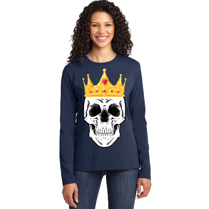 King Skull Ladies Long Sleeve Shirt