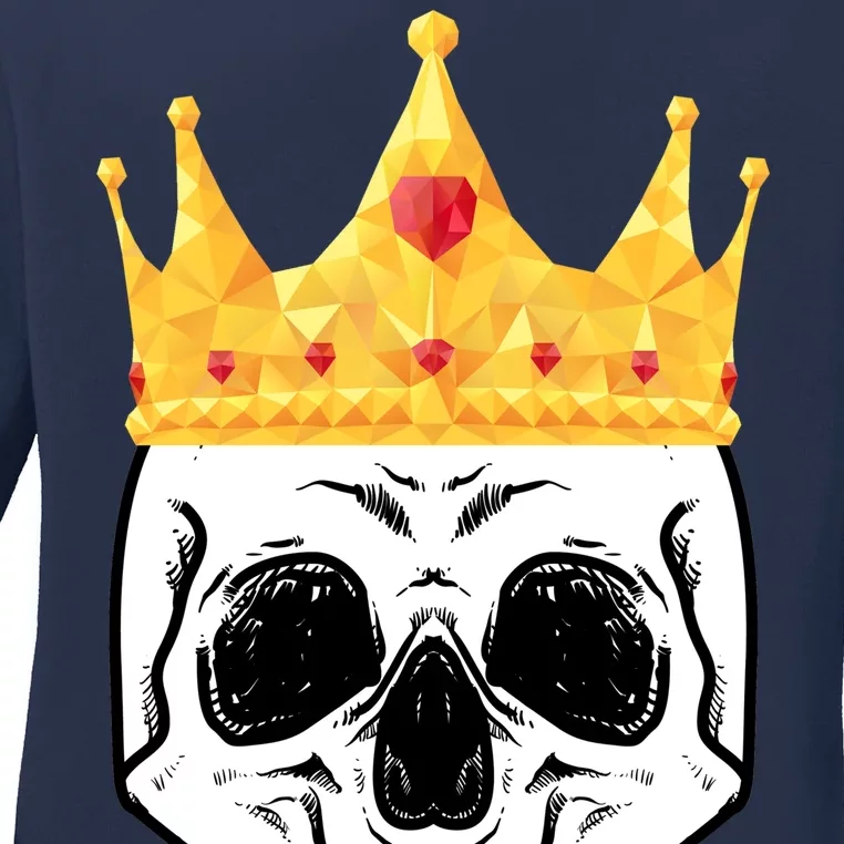 King Skull Ladies Long Sleeve Shirt