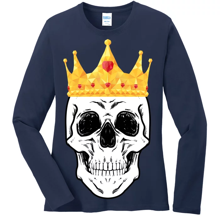 King Skull Ladies Long Sleeve Shirt