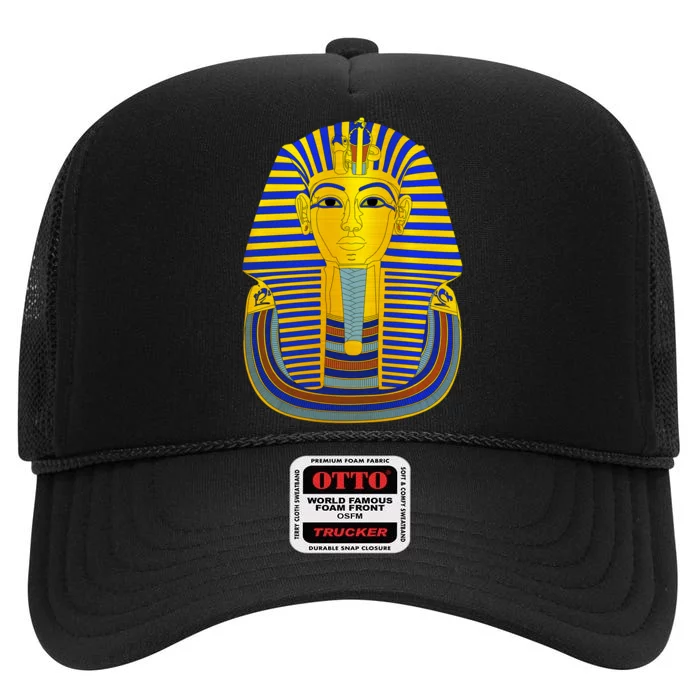 King Tut Pharaoh Egyptian High Crown Mesh Trucker Hat