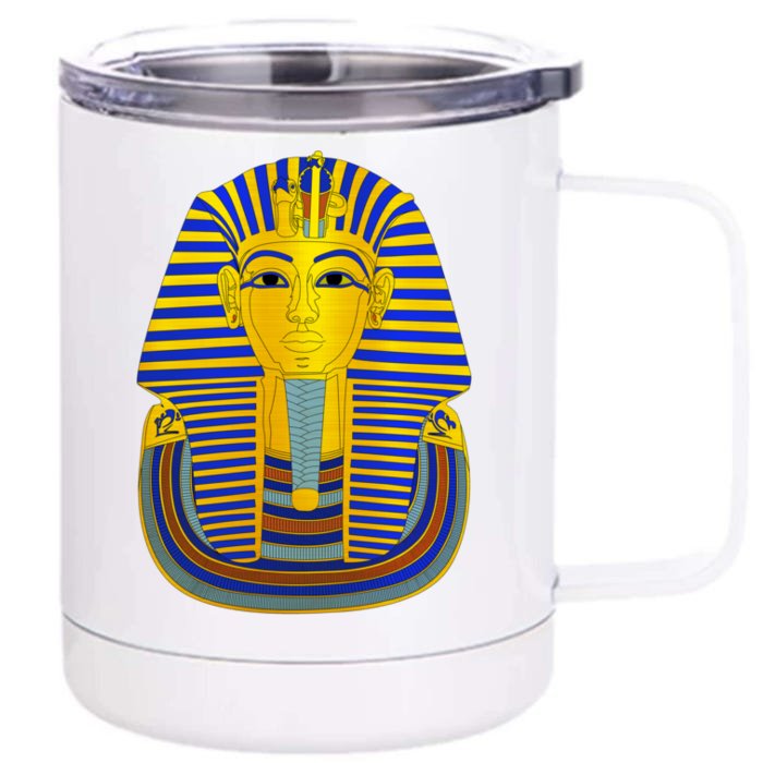 King Tut Pharaoh Egyptian Front & Back 12oz Stainless Steel Tumbler Cup