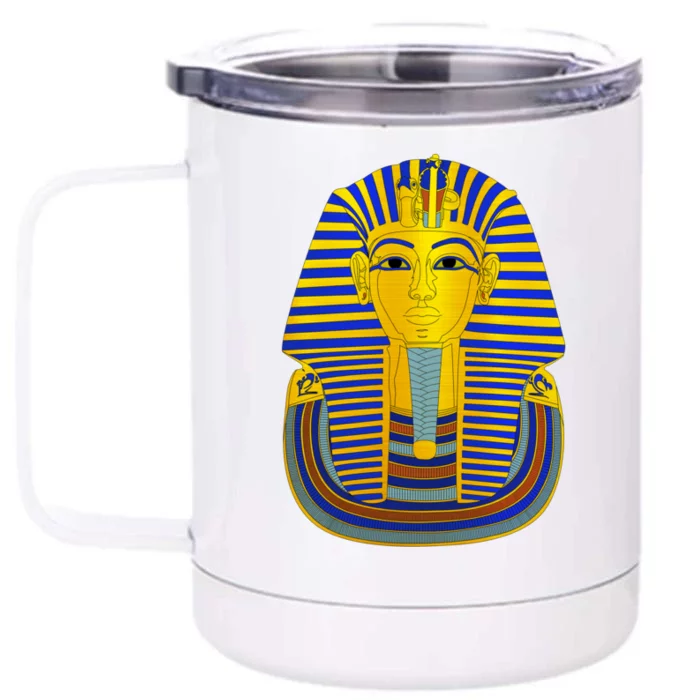 King Tut Pharaoh Egyptian Front & Back 12oz Stainless Steel Tumbler Cup