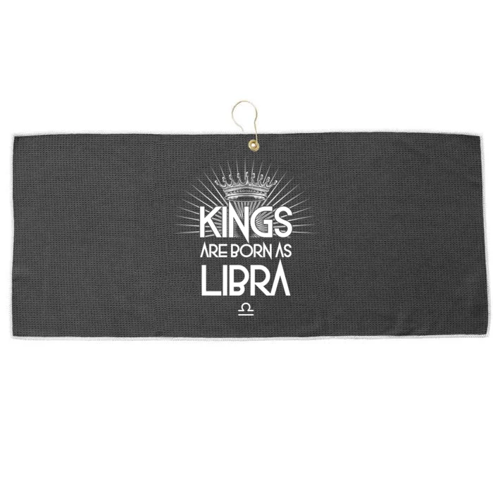 Kings Are Born As Libra Large Microfiber Waffle Golf Towel