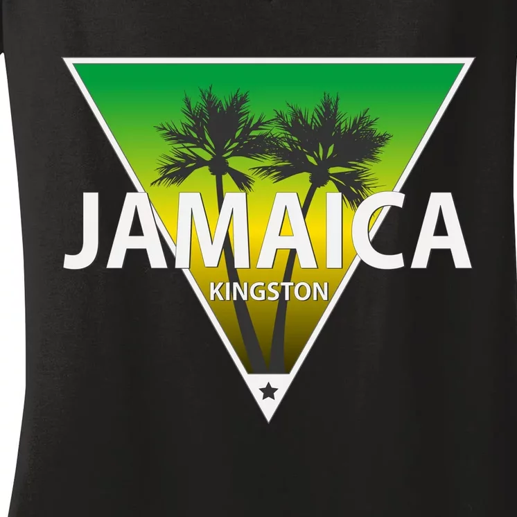 Kingston Jamaica Women's V-Neck T-Shirt