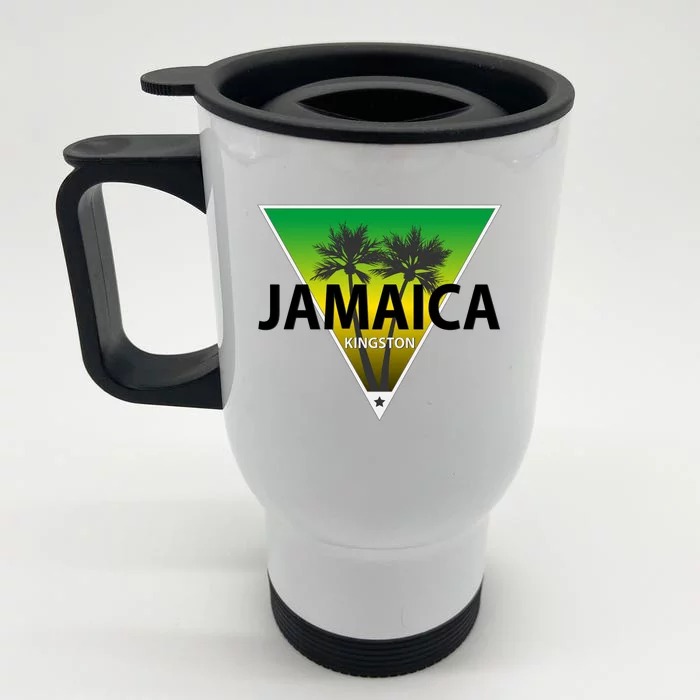 Kingston Jamaica Front & Back Stainless Steel Travel Mug