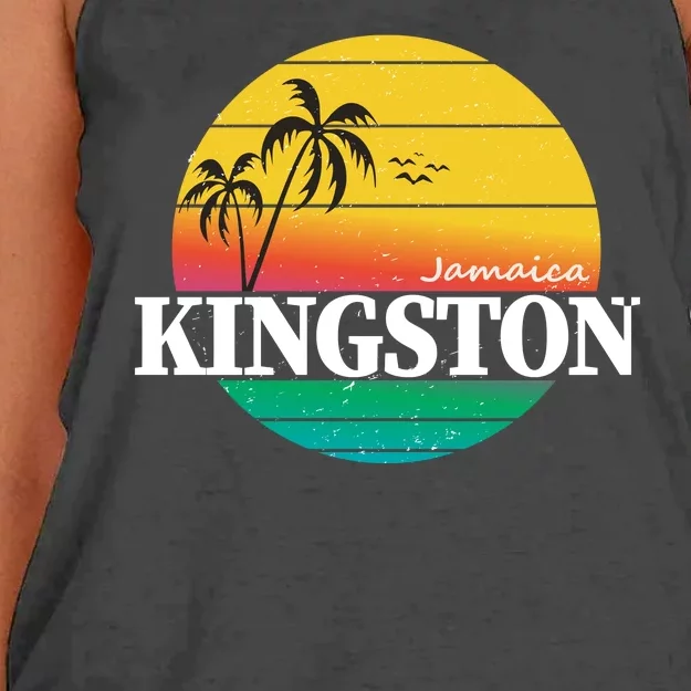 Kingston Jamaica Retro Women's Knotted Racerback Tank