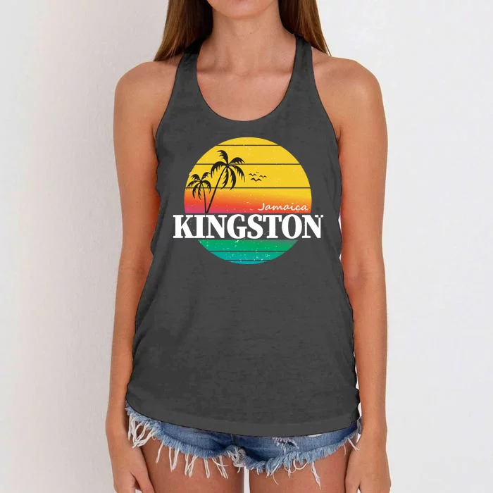 Kingston Jamaica Retro Women's Knotted Racerback Tank