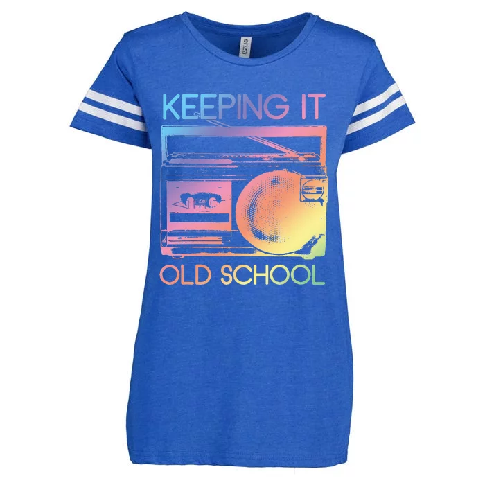 Keeping It Old School Retro 80s 90s Enza Ladies Jersey Football T-Shirt