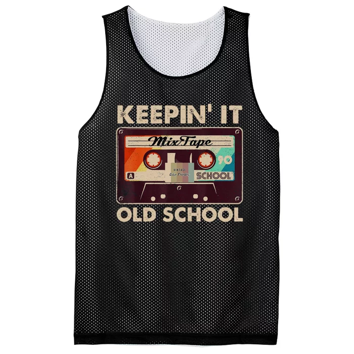 Keeping It Old School Retro Vintage 90s Mixtape Mesh Reversible Basketball Jersey Tank