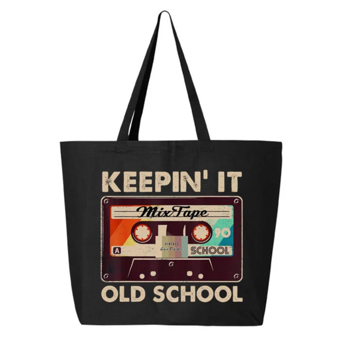 Keeping It Old School Retro Vintage 90s Mixtape 25L Jumbo Tote