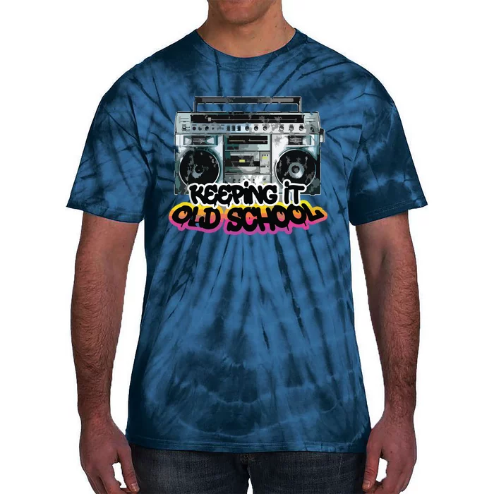 Keeping It Old School Vintage Boombox 80s Tie-Dye T-Shirt