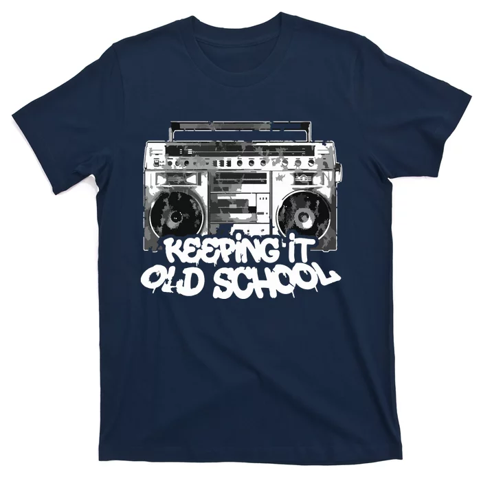 Keeping It Old School Vintage Boombox Graffiti T-Shirt