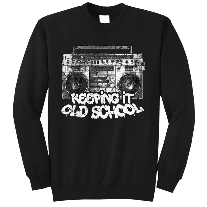 Keeping It Old School Vintage Boombox Graffiti Sweatshirt