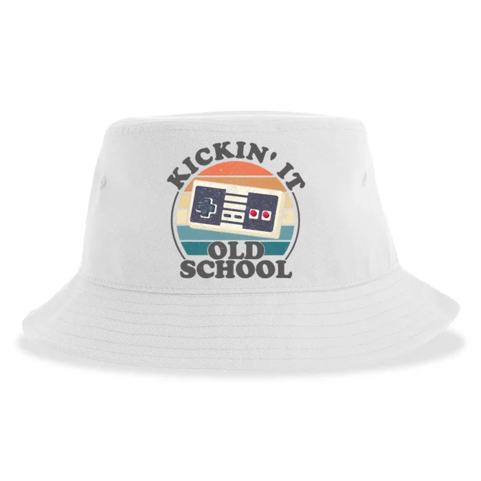 Kickin It Old School Retro 80s Video Game Gaming Gamer Gift Sustainable Bucket Hat