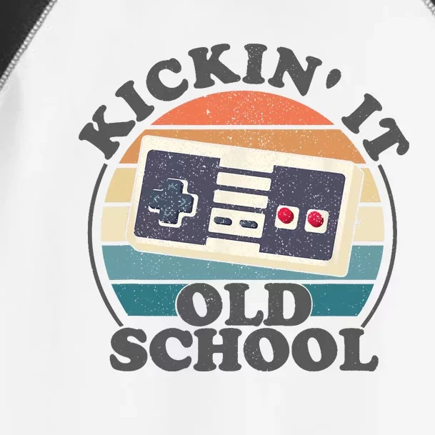 Kickin It Old School Retro 80s Video Game Gaming Gamer Gift Toddler Fine Jersey T-Shirt