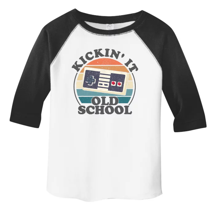 Kickin It Old School Retro 80s Video Game Gaming Gamer Gift Toddler Fine Jersey T-Shirt